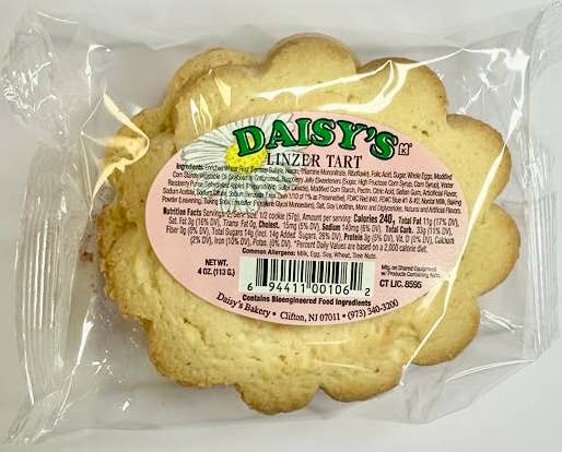 Long Island Candy Factory - Wholesale Cake - Daisy's Gourmet Linzer Tart Cookie 4 oz 12 ct