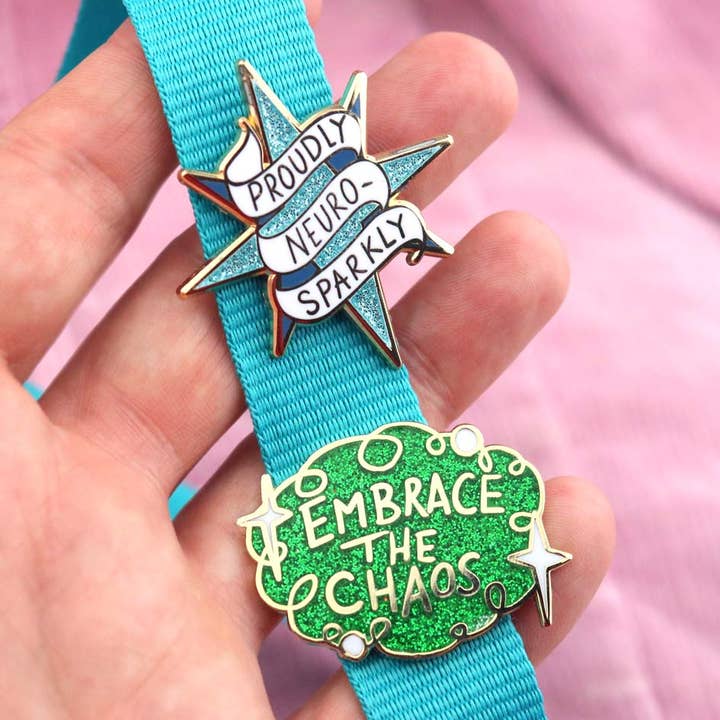 Jubly-Umph - Wholesale Lapel Pin/Button - Proudly Neuro-Sparkly Lapel Pin
