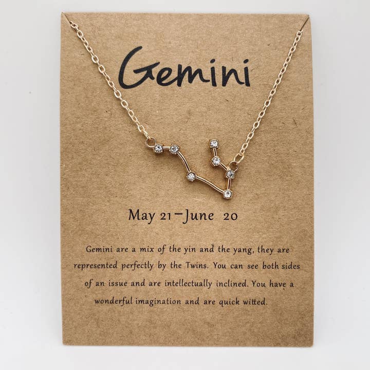 Mio Queena - Wholesale Pendant/charm necklace - 12 Constellations Necklace Inlaid with Rhinestone4