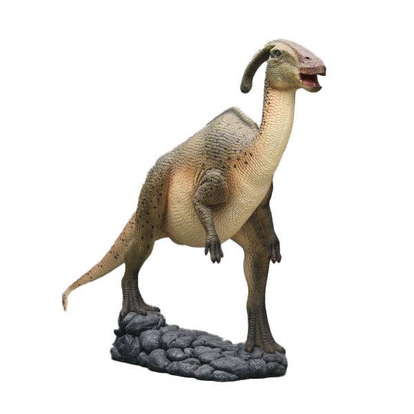 Green Parasaurolophus Dinosaur Statue for wholesale by LM Treasures