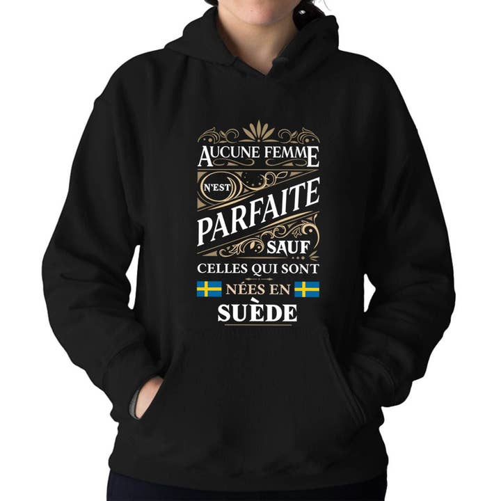 Hoodie voor dames, geboren in Zweden voor wholesale door Planetee
