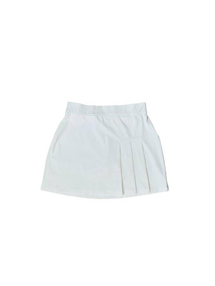 Jupe-jupe plissée sur les côtés Verve - Blanche pour la vente par Fairmonde Golf