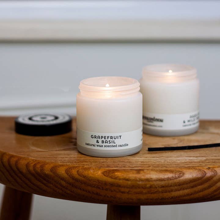 Grapefruit & Basil Travel Candle for wholesale by Brownstone London