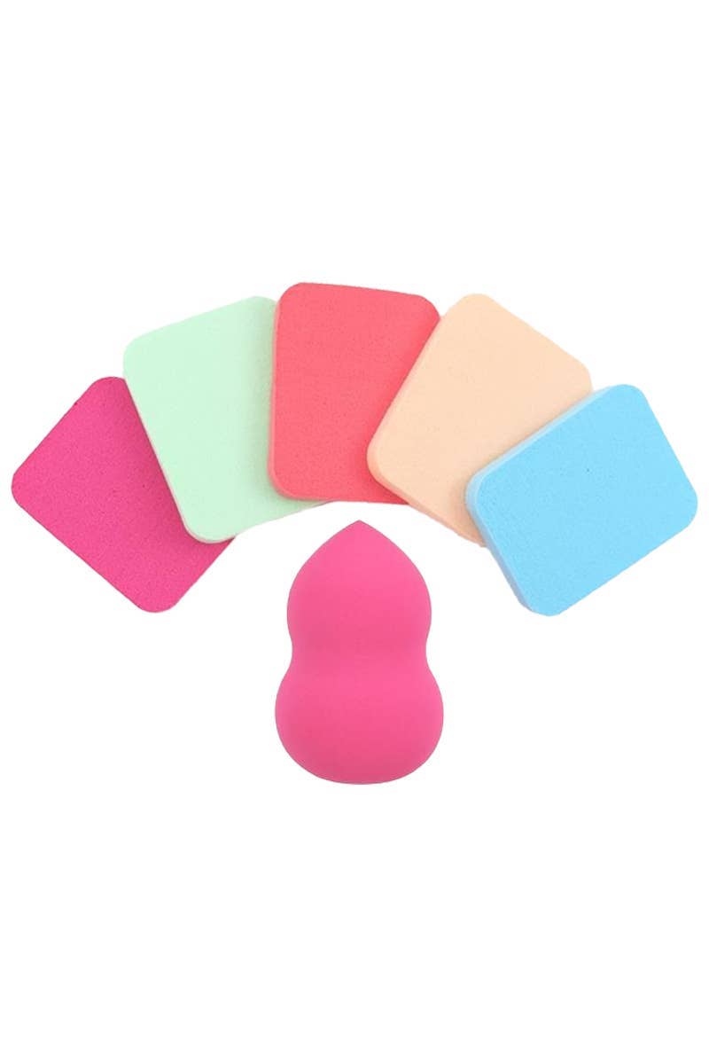ASSORTED Makeup Beauty Blender And Puff - 6 Pcs Set for wholesale on Faire1