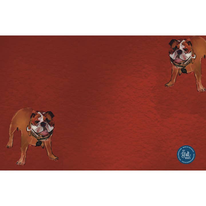 Limited-Edition Maroon Bulldog Tailgate Paper Placemat for wholesale by Hey Y'all Party