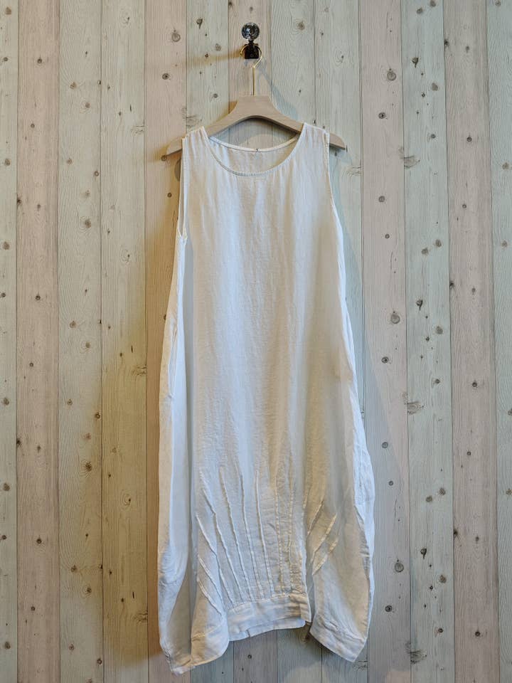 Linen & More - Wholesale Dress - Women's - REF 17967 100% LINEN BALLOON-SHAPED DRESS1