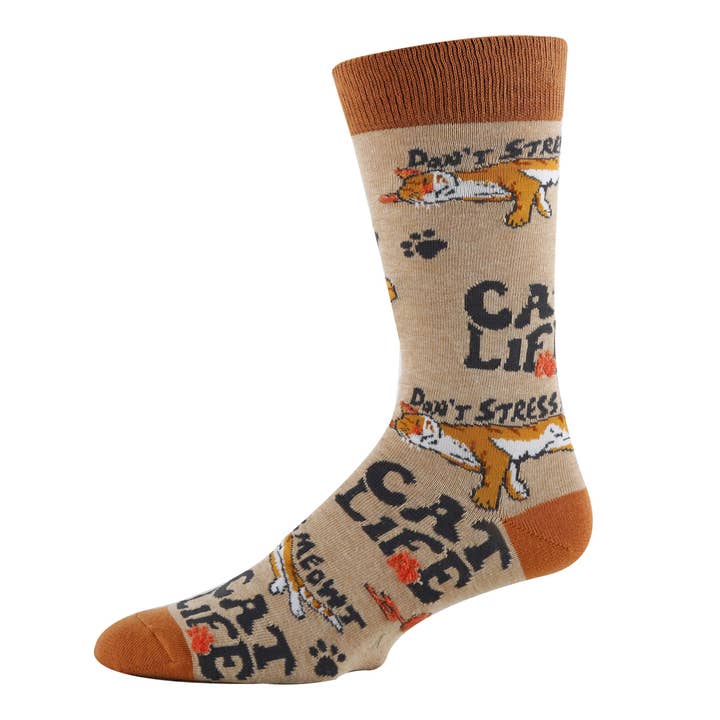 Oooh Yeah/Sock It Up/Oooh Geez Slippers – Großhandel Socken – Herren – Cat Life | Lustige Rundsocken aus Baumwolle für Herren2