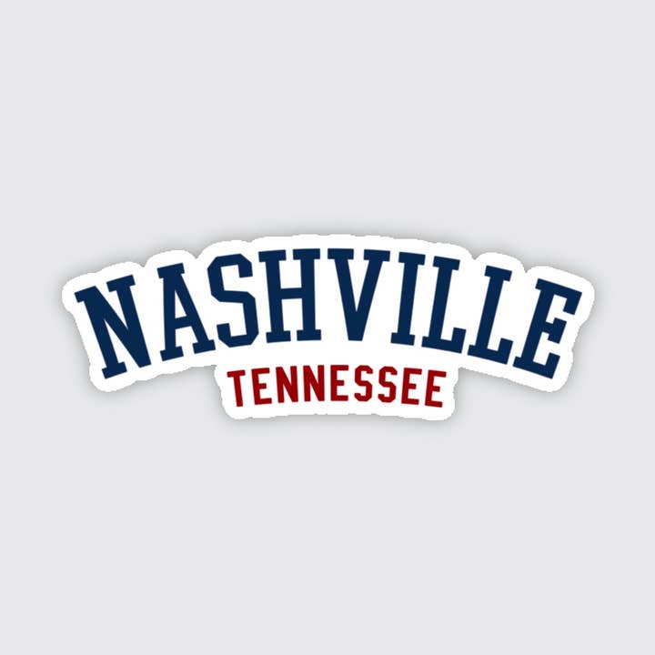 Adhesivo universitario de Nashville, Tennessee para venta al por mayor de Golden Hour Press Co.