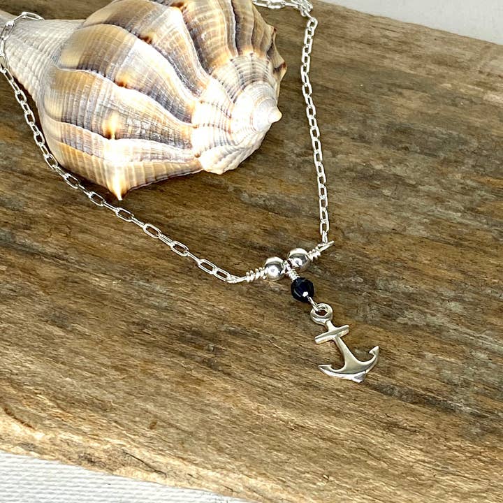 Twisted anchor Anklet for wholesale by Jackie Gallagher Designs - Handmade Coastal Jewelry