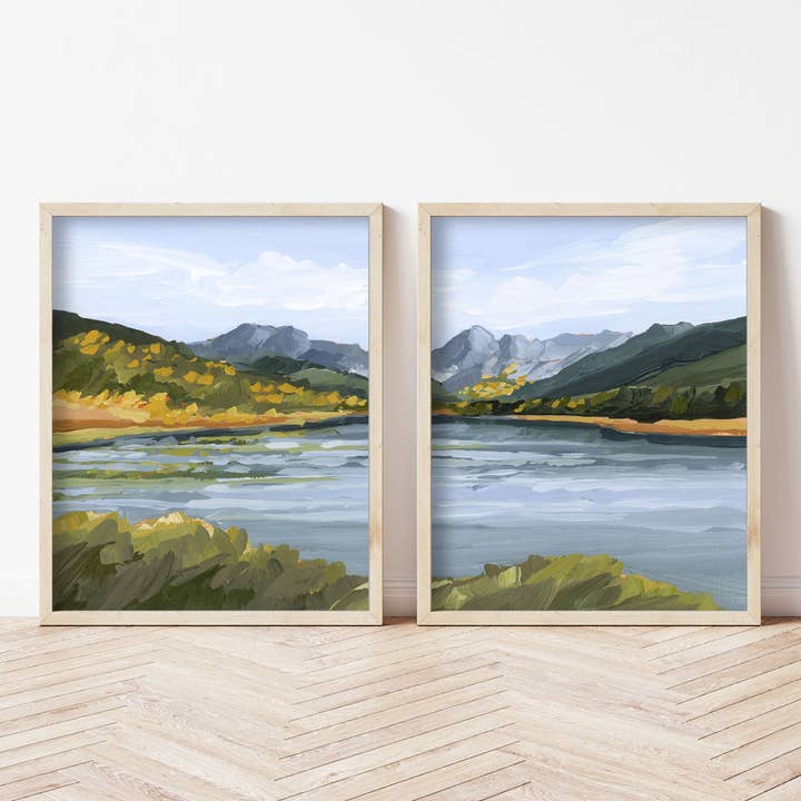 "Piney River Ranch" Diptych Art Print || Set of 2 for wholesale by Katie Garrison Art