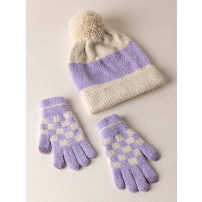 Lilac TANNER TOUCHSCREEN GLOVES for wholesale on Faire