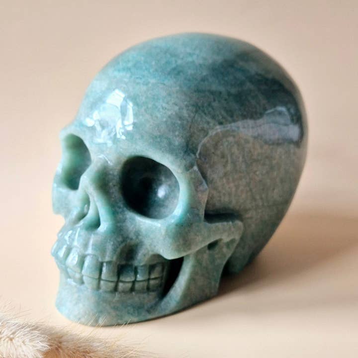 XXL Edelsten Kranium Amazonit kranium - 2560 gram Kranium for engroshandel hos Moonlight Gemstones