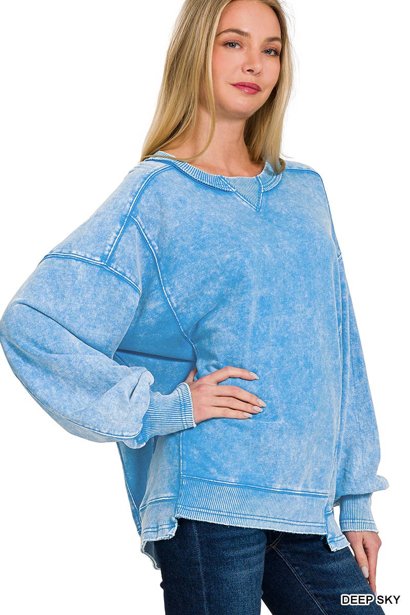 42POPS - Venta al por mayor Sudadera - Mujer - ",..SUDADERA DE FELPA FRANCESA LAVADA CON ÁCIDO Y BORDE SIN REMATAR6