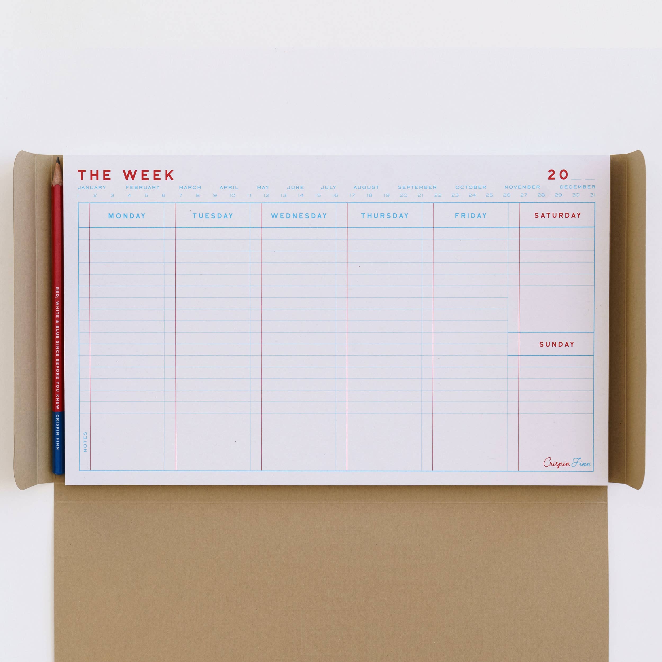 Crispin Finn – wholesale Notepad – The Week Desk Pad3