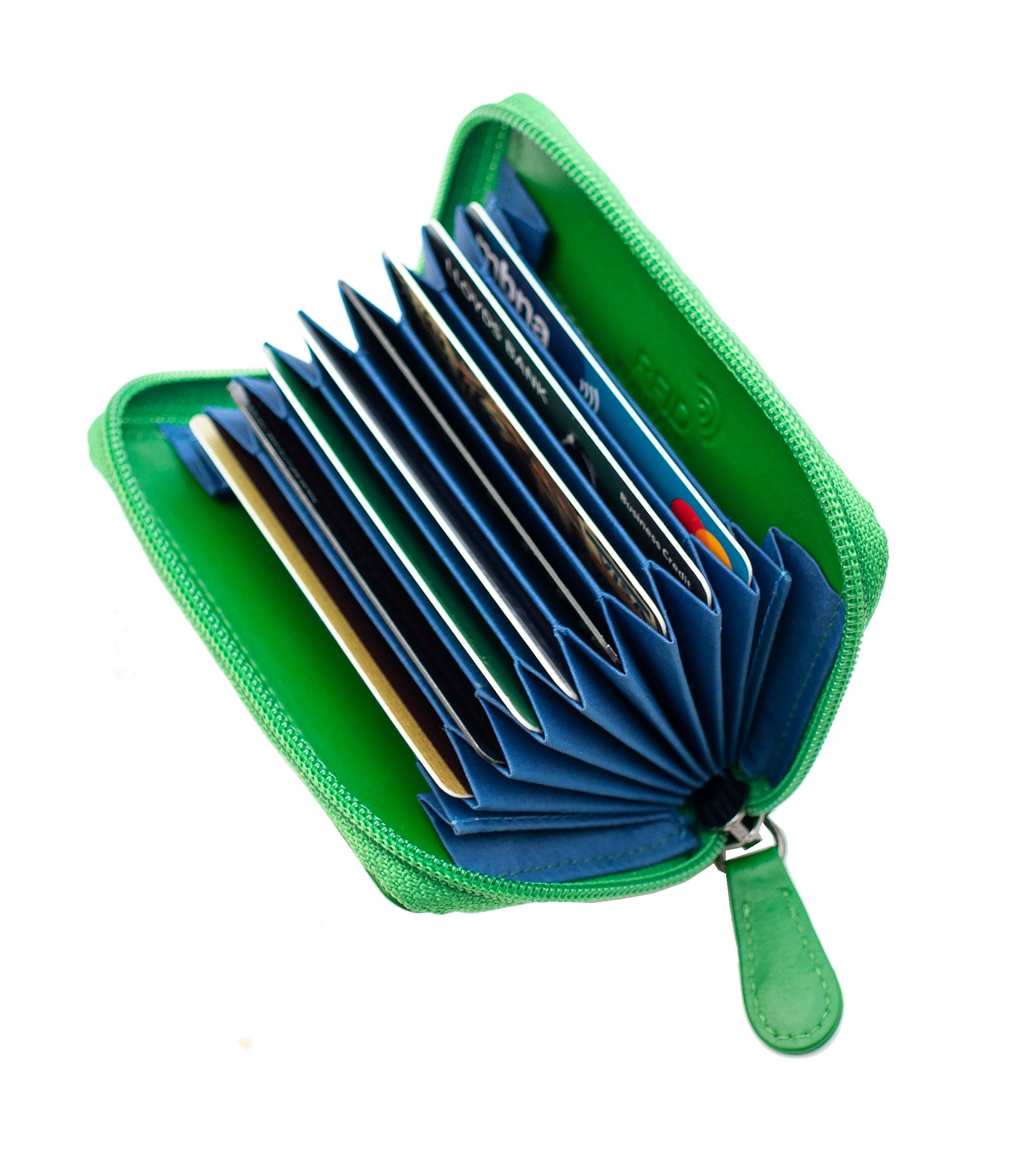 PRIMEHIDE - Wholesale Card Holder - Unisex - Concertina Leather RFID Credit Card Holder - 78070