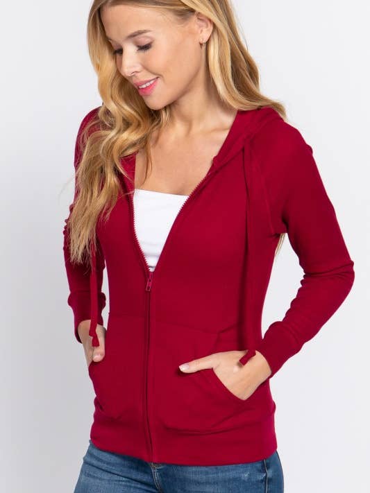 Veste thermique longue à capuche avec poche kangourou pour la vente par MintChoco
