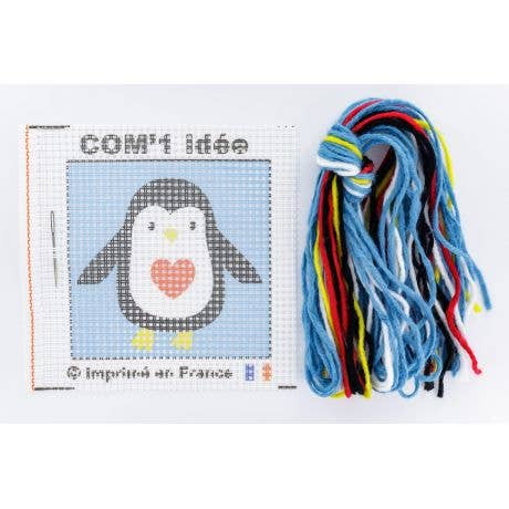 Com'1 Idée - Wholesale Embroidery/Cross Stitch Supplies - Sudan canvas kit | Pigloo the penguin3