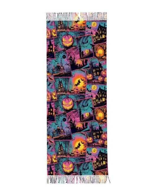 Vegan Scarf - Retro Halloween for wholesale by Witchwood Bags