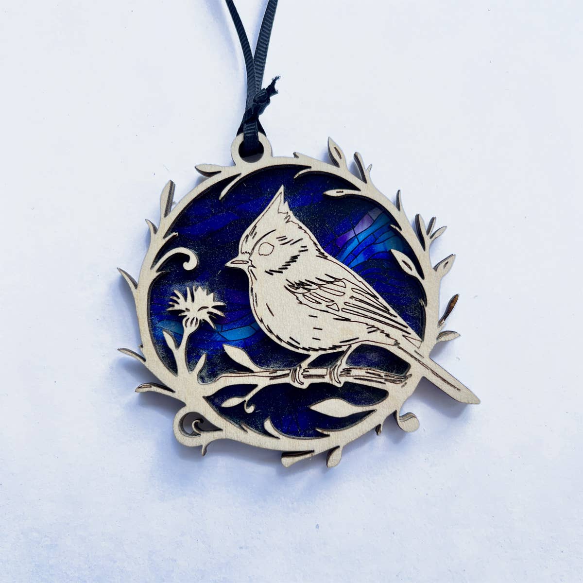 Squirrel Tacos Papercuts - Wholesale Ornament - Tufted Titmouse Bird Lover Ornament -Holiday Suncatcher Gift4