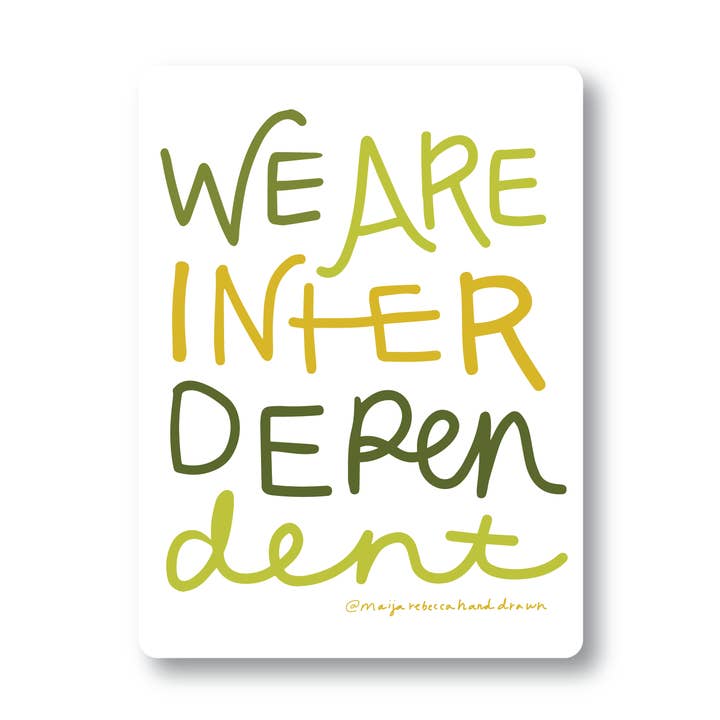 Maija Rebecca Hand Drawn - Wholesale Sticker - Interdependent Sticker0