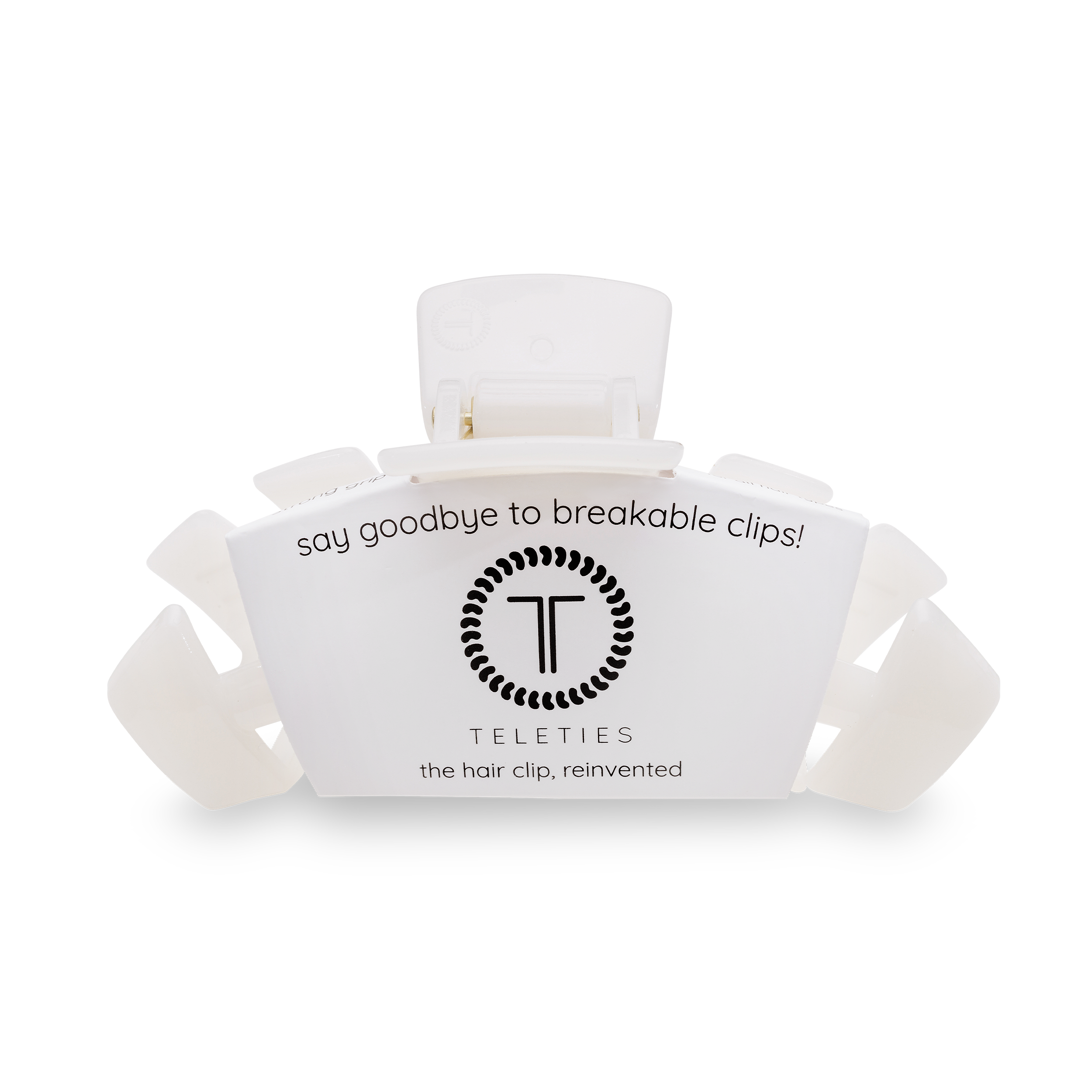 TELETIES - Vente Pince à cheveux – femme - Pince à cheveux classique | Grande | Blanche noix de coco1
