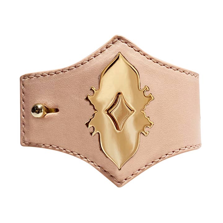 Leone e Stella Leather Bracelet Baby Pink for wholesale by DELLALUNA