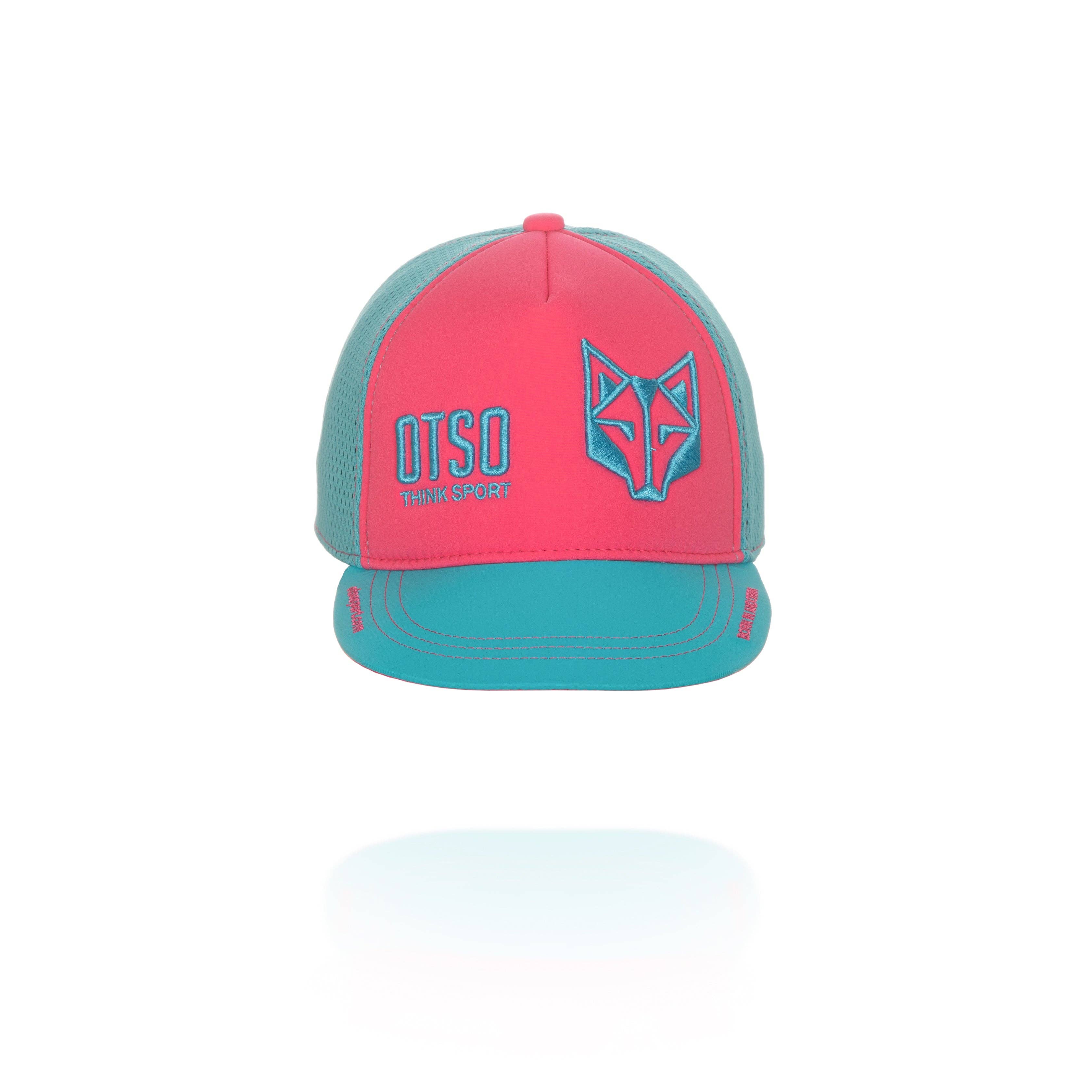 OTSO – wholesale Trucker hat – Unisex – Snapback Cap Fluo Pink//Light Blue3