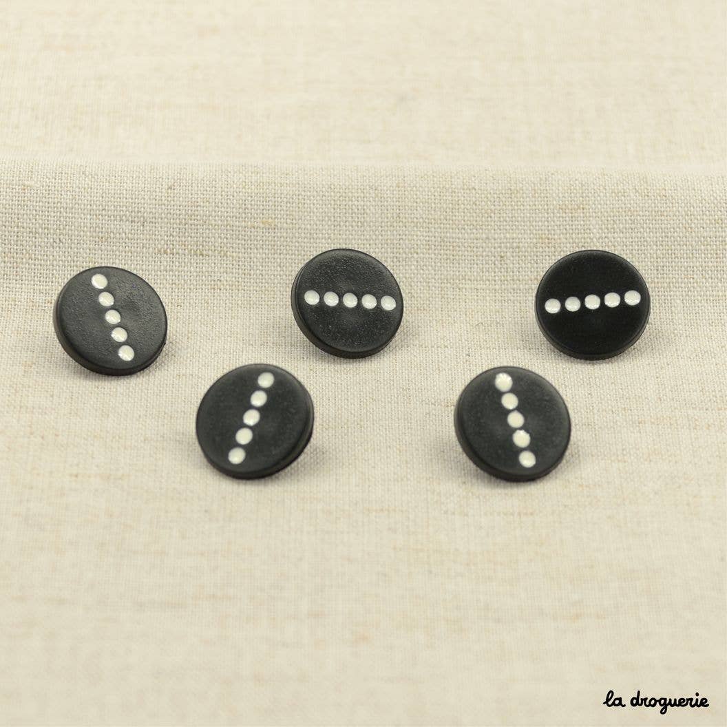 LA DROGUERIE - Wholesale Sewing Button/Snap - "Domino dot style button" 20 mm1