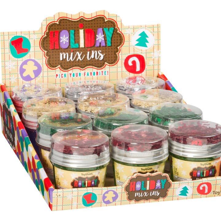 Toysmith - Wholesale Putty/Slime - Kids - Holiday Mix Ins, Putty/Slime Kit, Clear/Confetti/Colorful