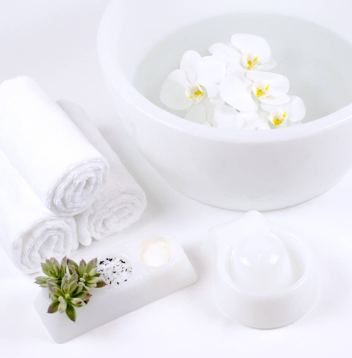 SpaBowls – wholesale Nailcare set – Signature Resin Pedicure Bowl in Frost/White3