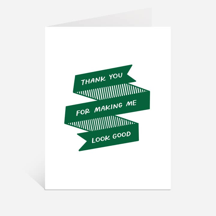 Just Follow Your Art - Vendita all'ingrosso Biglietti di ringraziamento - Grazie per avermi fatto fare bella figura | Divertenti biglietti di ringraziamento