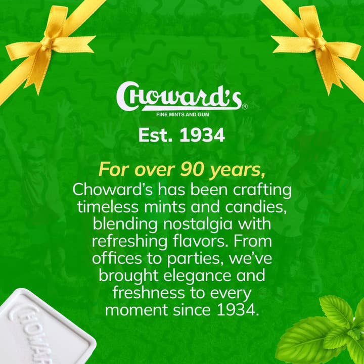 Snacky Candy - Wholesale Mints - Choward's Spearmint Mints Nostalgic Vintage 15mints 24 count5