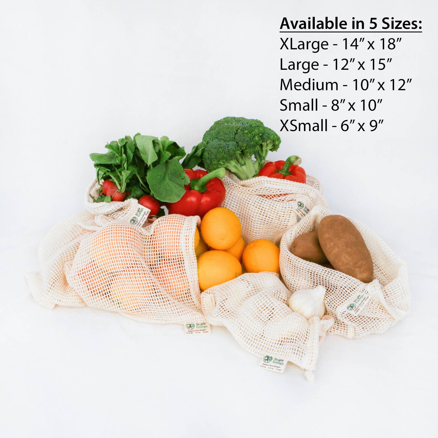 Simple Ecology - Wholesale Grocery/Shopping Bag - Organic Cotton Mesh Produce Bags - Simple Ecology1