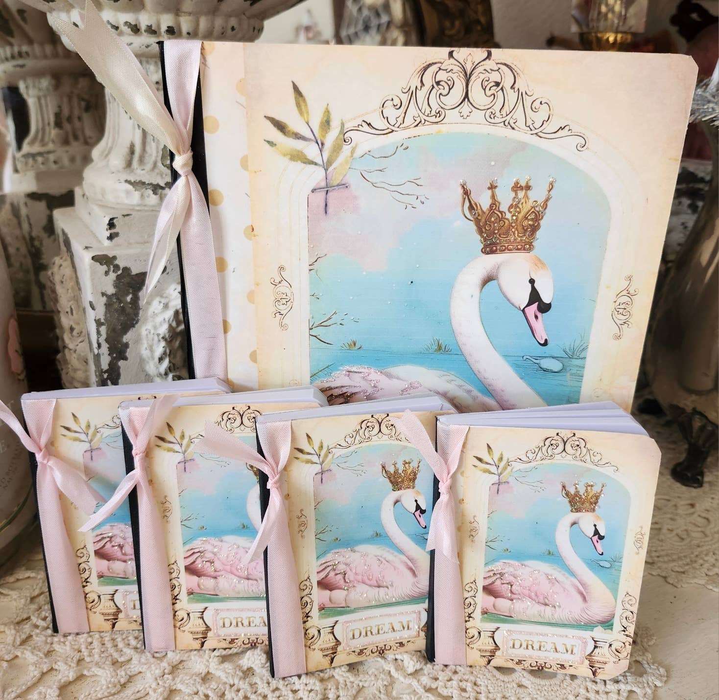 Little Heart Designs – Diário por atacado – Diário Mini Caderno Swan Dream1