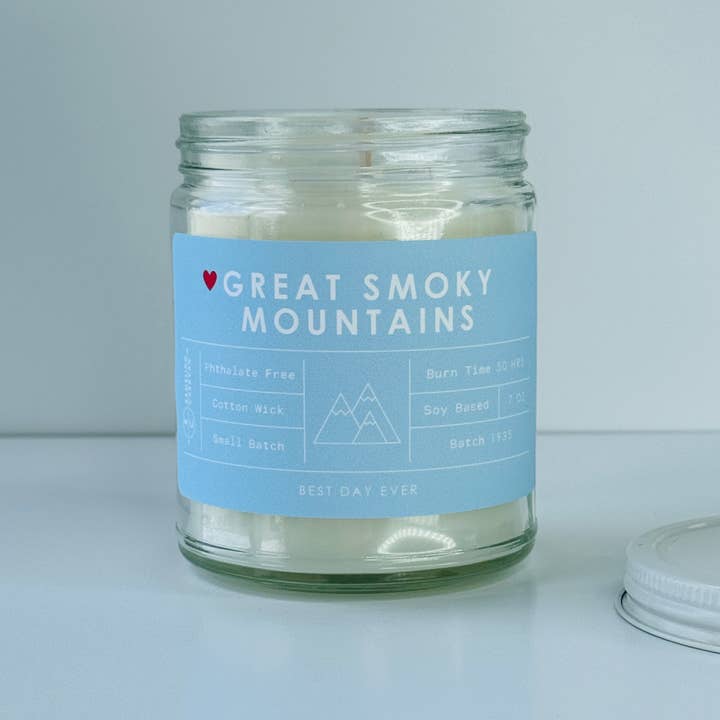 Rambling Caravan - Wholesale Jar/Filled Candle - Great Smoky Mountains National Park Candle6