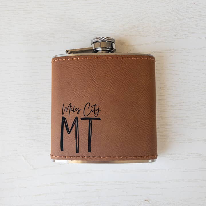 Girl Ran Away With the Spoon - Wholesale Flask - Custom City/State/Logo Engraved Flask