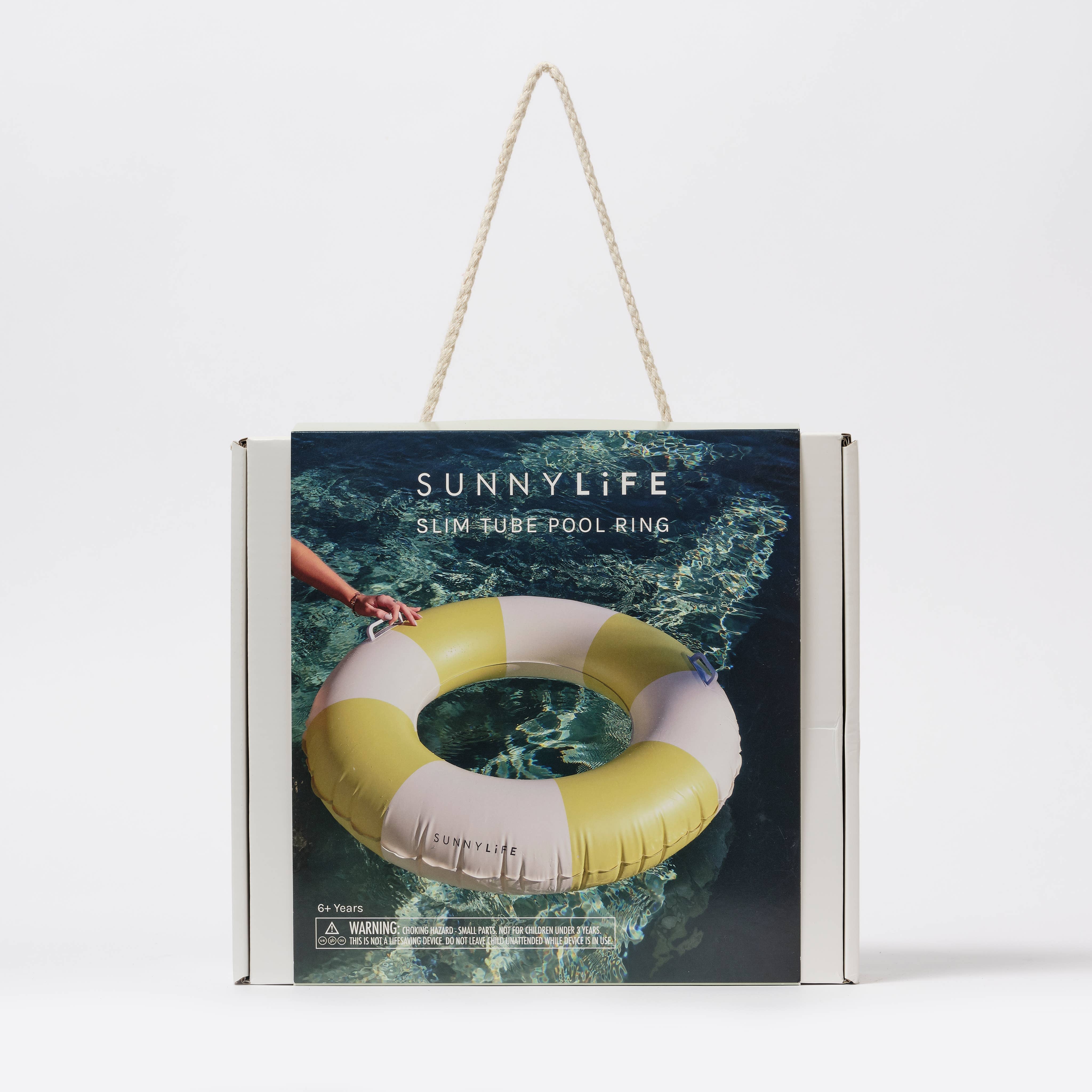 SUNNYLIFE - Vente Jeu gonflable - Bouée piscine fine "Tides Out Citrus Stripe"4