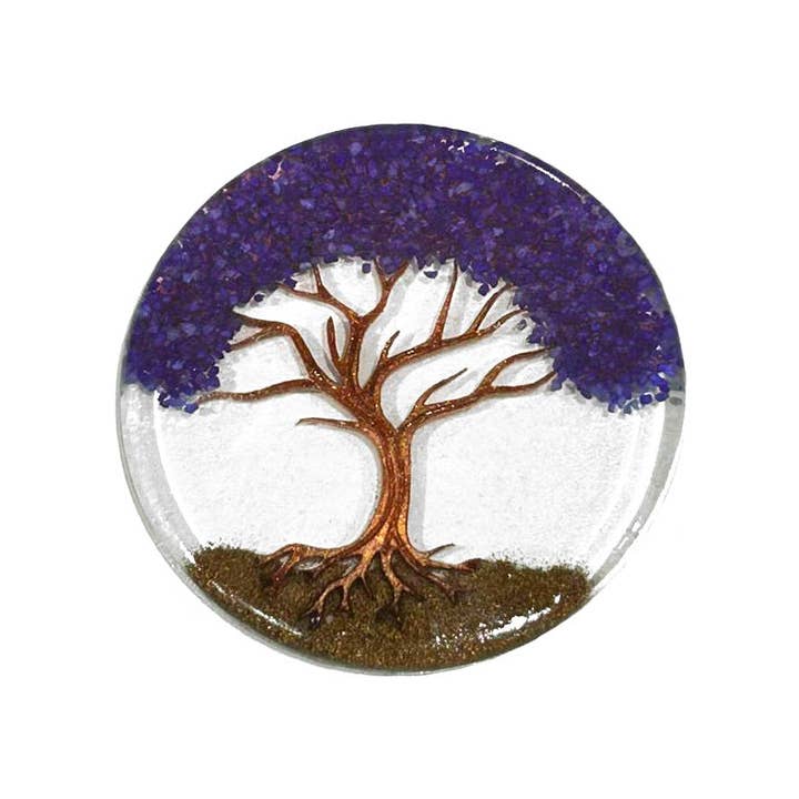 Pichincha - Wholesale Coasters - Tree of Life Round Acrylic Chip Stone Inlay Table Coaster11