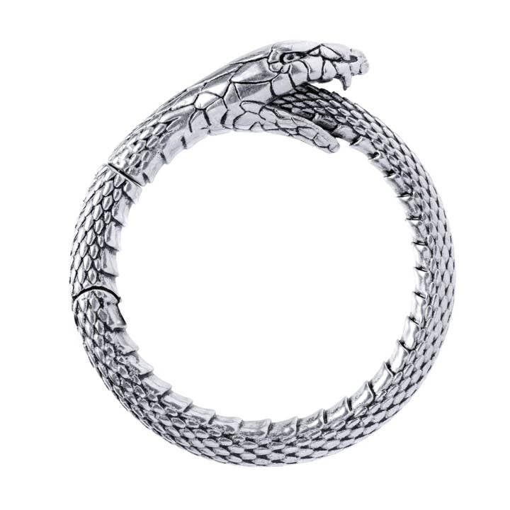 Custom Plugs - Vente Bijou – homme - Oreillettes Silver Snake (paire)1