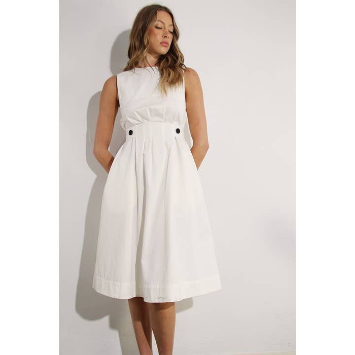 Mulla - Wholesale Dress - Women's - COTTON PLEATED DRESS