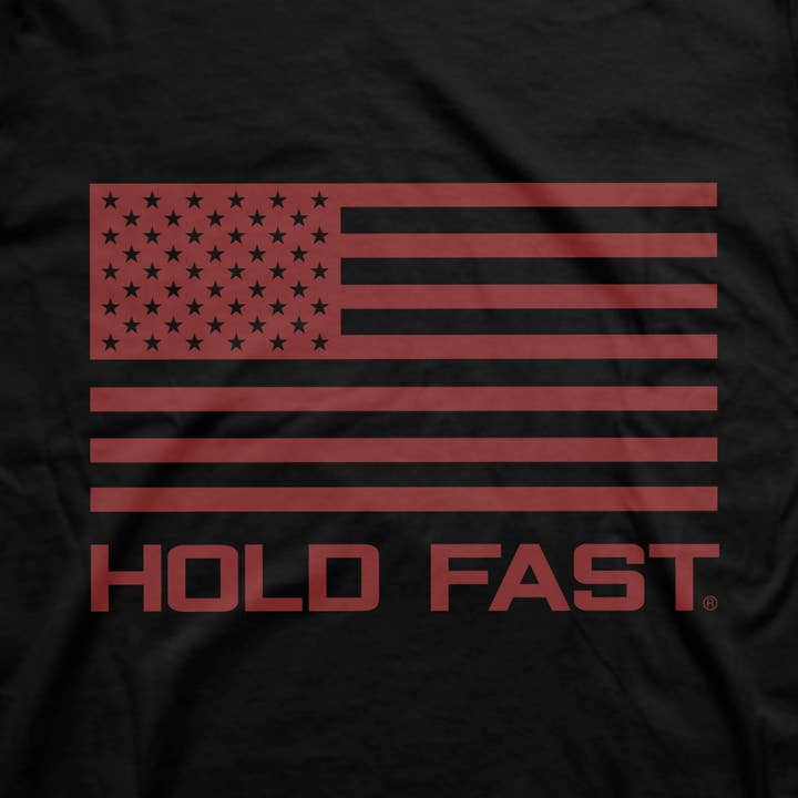 Noir Hold Fast T-shirt drapeau d'une nation pour homme en vente sur Faire3