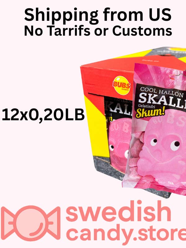 BUBS Framboesa/Cabeça de Framboesa Fresca espuma 90gx12 Doces Suecos por atacado de Swedishcandy.store US