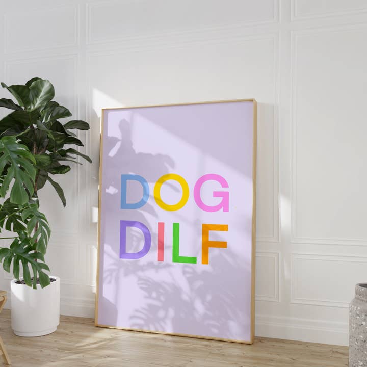 Dog Dilf Print for wholesale by Laura Frances Heitzman