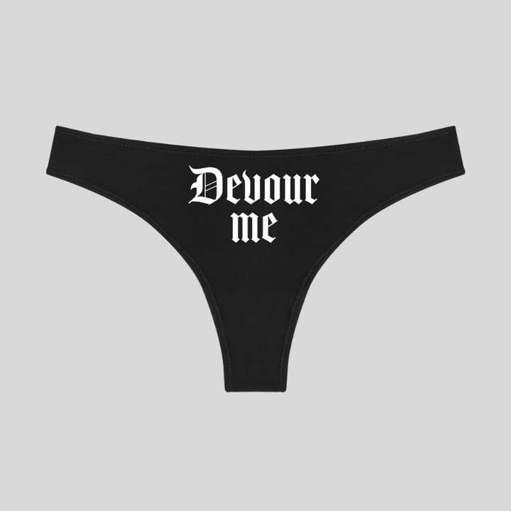 Wickedly Divine Shop - Wholesale Underwear – Women's - Gothic Kink BDSM Lingerie, Devour Me Thong0