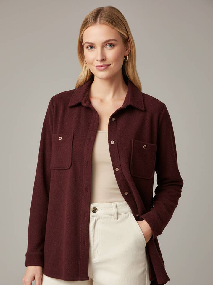 29732 Bourgondische Overhemdjas voor wholesale door LTX Sportswear