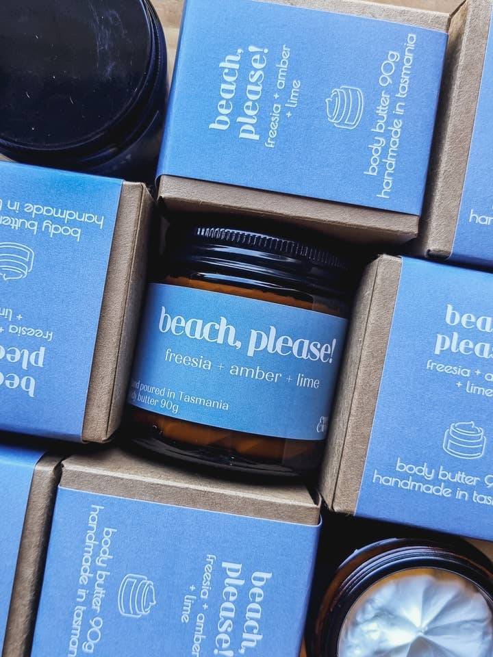 'Beach, Please!' Body Butter 90g for wholesale by Everwood Candle Co.