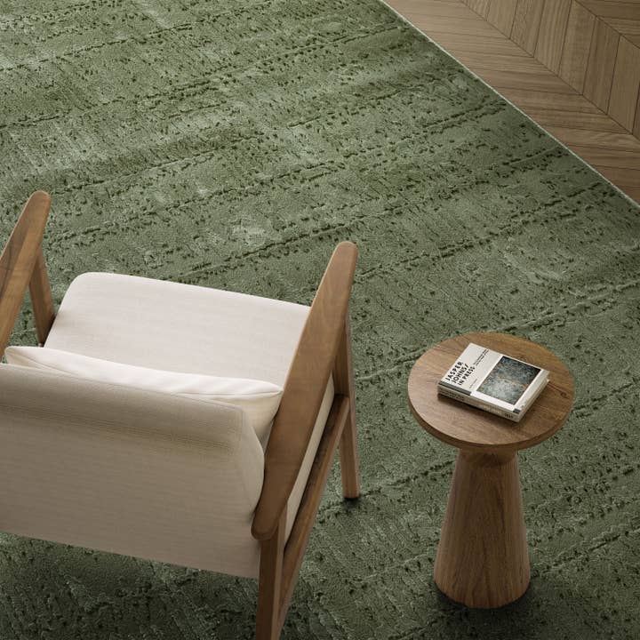 Abani Rugs - Wholesale Area Rug - Abani Plush Deco Machine Washable Textured Grid Green Rug8