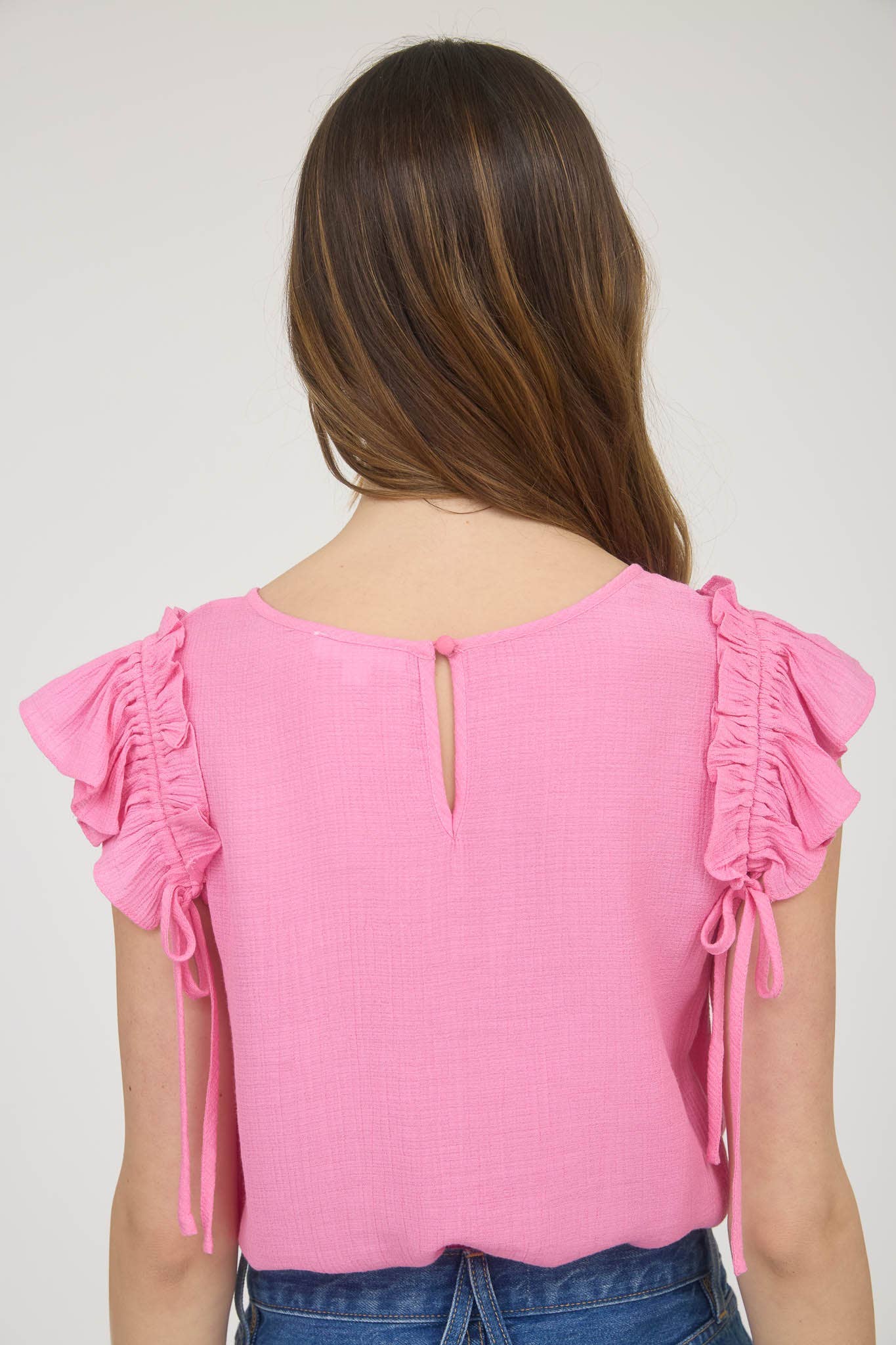 MINE - Wholesale Blouse - Women's - RUFFLE DETAIL DRAWSTRING DETAIL BLOUSE6