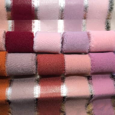 35mm Frayed Edged Chiffon Ribbon for wholesale by Add Ribbons Co.