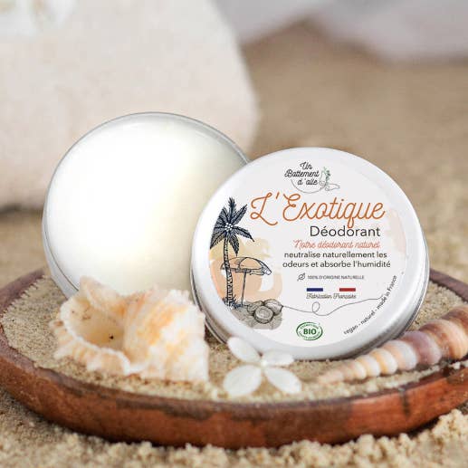 Deodorante vegano solido naturale biologico - L'Exotique per la vendita all'ingrosso da parte di Un Battement d’aile